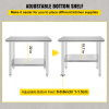 Stainless Steel Workbench 24x36x32 Inch Commercial Food Prep Workbench Heavy Duty Prep Workbench Metal Workbench with Adjustable Feet Suitable for Res