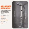Shower Panel System, 6 Shower Modes, LED & Screen Hydroelectricity Shower Panel Tower, Rainfall, Waterfall, 5 Massage Jets, Tub Spout, Handheld Shower