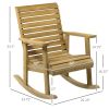 Wooden Rocking Chairs Traditional Slatted Outdoor Indoor Rocker