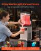 Commercial Slushy Machine, 12L Single Tank Frozen Drink Machine, 48 Cups Stainless Steel Margarita Smoothie Frozen Drink Maker