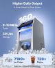 Commercial Ice Maker Machine with Pump, 160 lbs/24h with 30 lbs Storage Capacity, Built-in/Freestanding/Under Counter