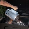 (2 Pack)Charcoal Chimney Starter for Outdoors, with Safety Handle