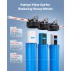 Whole House Water Filter System, 3-Stage | Sediment, KDF, CTO | 4.5" x 20" Home Water Purifier Filter Reduce Heavy Metal, Lead, Mercury, Chlorine