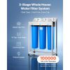 Whole House Water Filter System, 3-Stage | Sediment, KDF, CTO | 4.5" x 20" Home Water Purifier Filter Reduce Heavy Metal, Lead, Mercury, Chlorine