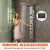 Shower Panel System, 6 Shower Modes, LED & Screen Hydroelectricity Shower Panel Tower, Rainfall, Waterfall, 5 Massage Jets, Tub Spout, Handheld Shower